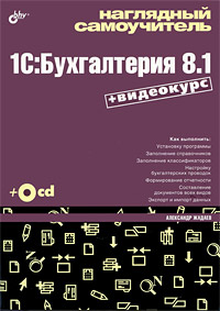 Книга Наглядный самоучитель 1C:Бухгалтерия 8.1. Жадаев  (+ Видеокурс на CD)